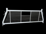 H0004W  -  Round Tube Louver Without Rear Cab Window Cut Out Powder Coated White Steel