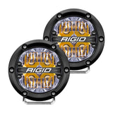 36118  -  360-Series 4 Inch Off-Road LED Light, Drive Beam, Amber Backlight, Pair