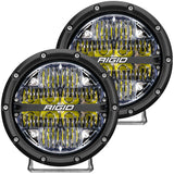 36204  -  360-Series 6 Inch Off-Road LED Light, Drive Beam, White Backlight, Pair