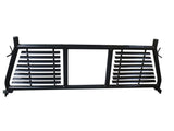 H0003B  -  Round Tube Louver With Rear Cab Window Cut Out Powder Coated Black Steel