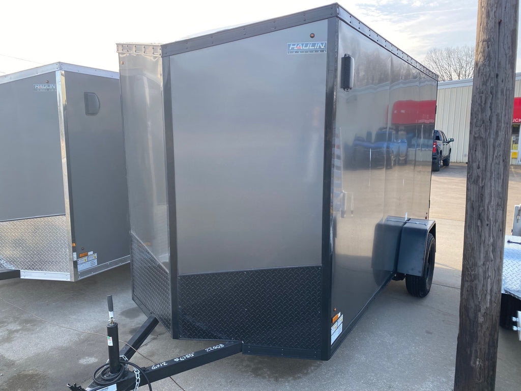 Enclosed Cargo Trailer 6x12 with ramp door and black out package - HLAFTX612SA-blkout