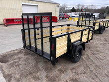 Load image into Gallery viewer, 5x10 Utility Trailer with 3 board wood sides 24in tall - Quality Steel and Aluminum  - Model 6210ANSA3.5Kw/HS