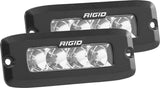 925113  -  SR-Q Series PRO, Flood Optic, Flush Mount, Black Housing, Pair