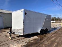 Load image into Gallery viewer, Enclosed Cargo Trailer 7x16 UTV +12in - 2 Tone 78&quot; ramp door opening with ramp door - HLAFTX716TA2+12