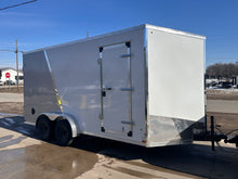 Load image into Gallery viewer, Enclosed Cargo Trailer 7x16 UTV +12in - 2 Tone 78&quot; ramp door opening with ramp door - HLAFTX716TA2+12