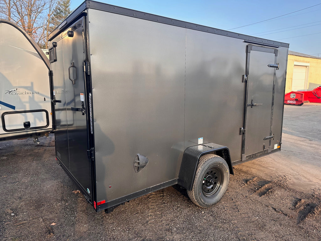 Enclosed Cargo Trailer 6x12 with ramp door and black out package - HLAFTX612SA-blkout