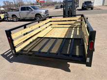 Load image into Gallery viewer, 6x14 Utility Trailer with 3 board wood sides 24in tall - Quality Steel and Aluminum  - Model 7414AN3.5KSAw/HS