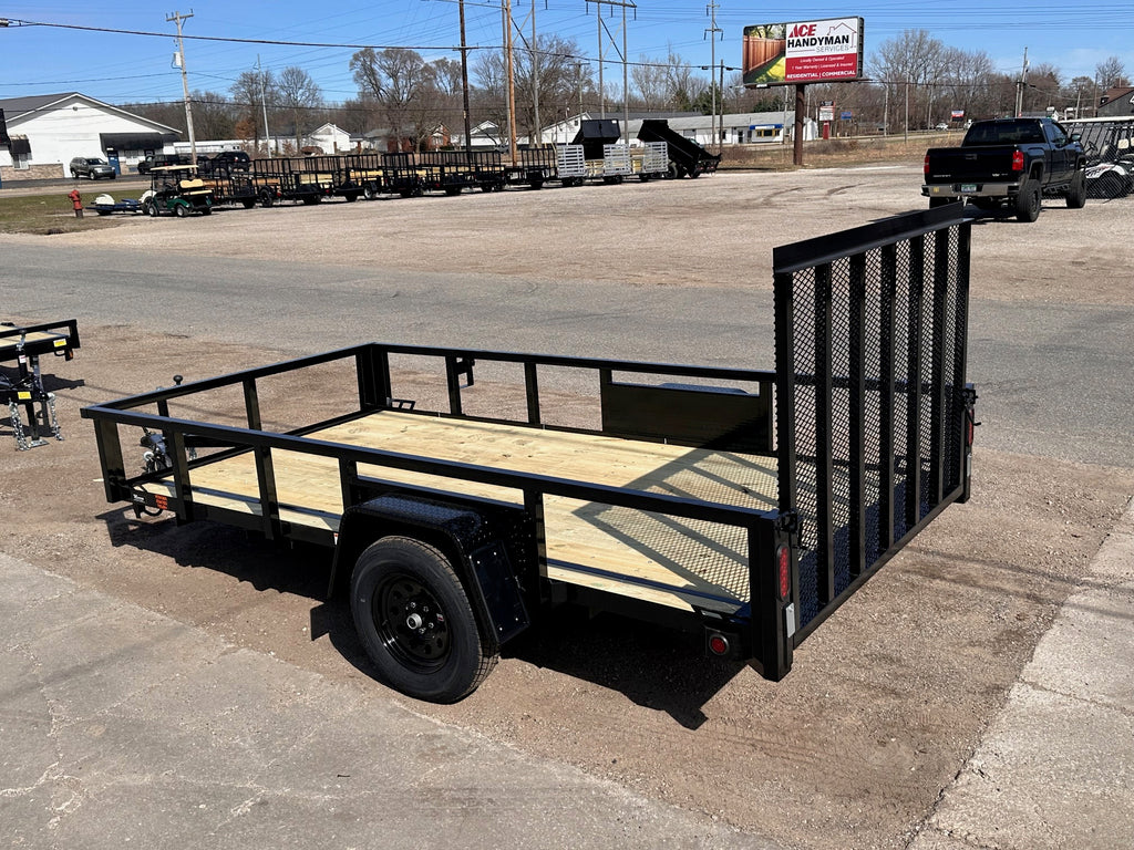 6x12 Utility Trailer with Angle Iron Sides - Quality Steel and Aluminum  - Model 7412ANSA3.5K