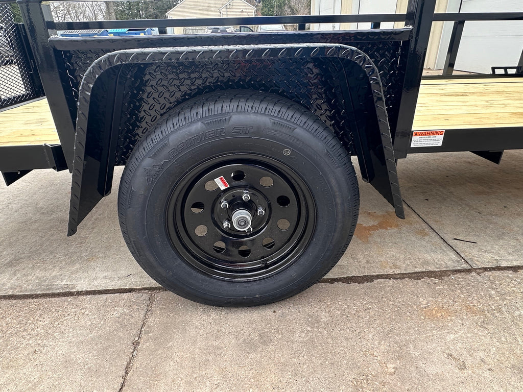 5x12 Utility Trailer with Angle Iron Sides - Quality Steel and Aluminum  - Model 6212ANSA3.5K