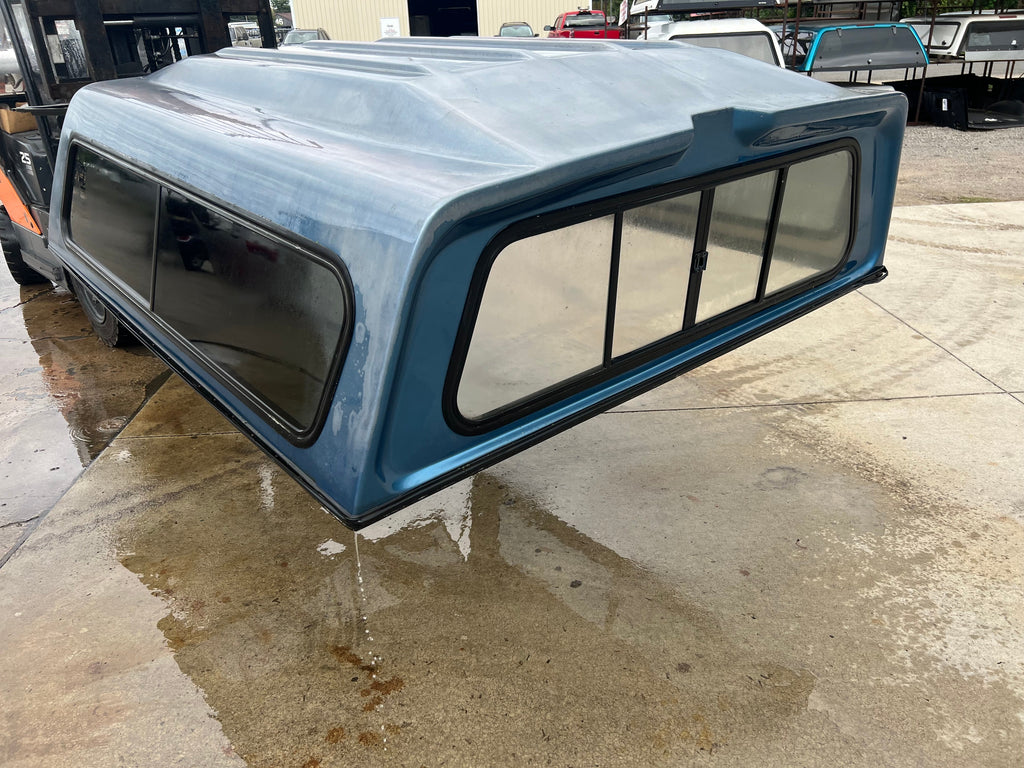 Used  Fiberglass Truck Cap Blue Ford Short bed 70-96  ode: CNMDM2 Location: B-5-3