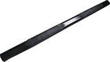 2950522053  -  4 Inch Oval Straight Powder Coated Black Mild Steel Rocker Panel Mount