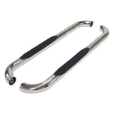A0042S  -  3 Inch Round Bent Pol Stainless Steel Without End Caps Rocker Panel Mount