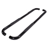 A0038B  -  3 Inch Round Bent Powder Coated Black Steel Without End Caps Rocker Panel Mount