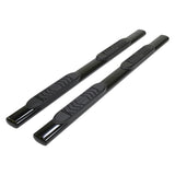 A7029B  -  5 Inch Oval Straight Powder Coated Black Steel Rocker Panel Mount
